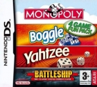 4 Game Fun Pack: Monopoly / Boggle / Yahtzee / Battleship