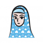 Blue Scarf Woman