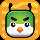 Cartoon Winter Birdy Jump