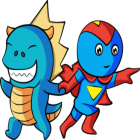 Dino And Hero stickers