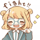 Girl of circle glasses