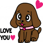 Miss Muddy Puppy Animated Stickers stickers