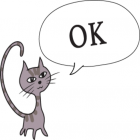 cat talk 1 stickers by wenpei